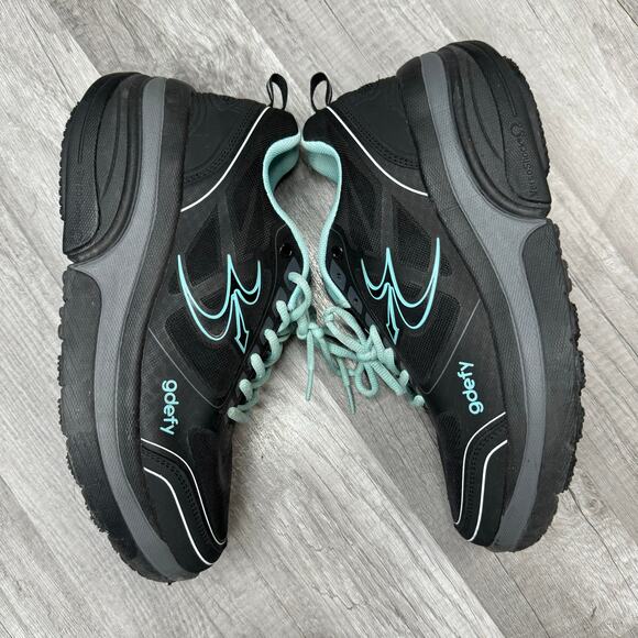 G-Defy Ion Athletic Shoes Gravity Defyer Black Teal Womens 9 - Picture 2 of 8